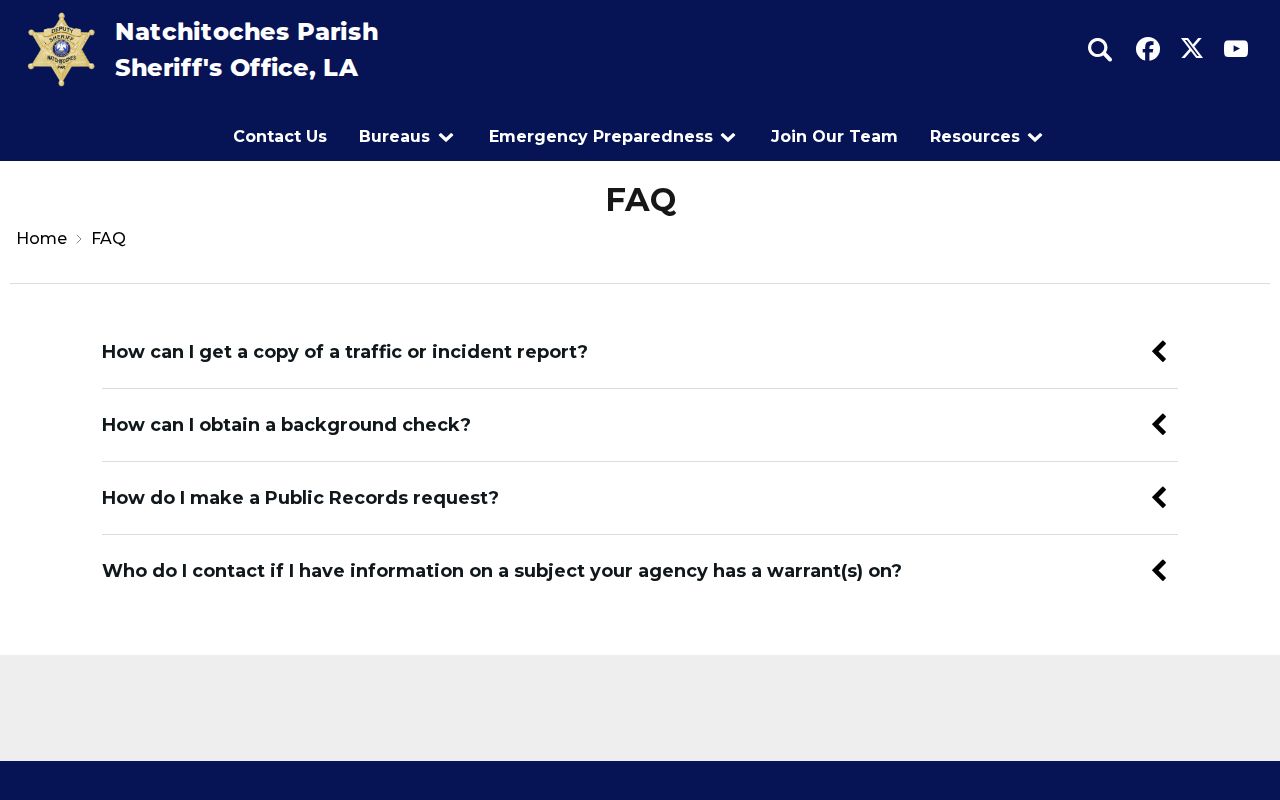 NPSO records request and warrant contact FAQ